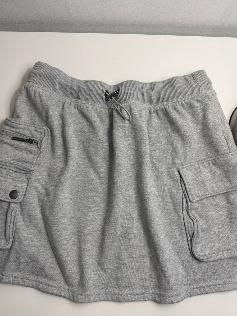 Aero Girls' Grey Cargo Pocket Knit Skirt - Kids Bottoms
